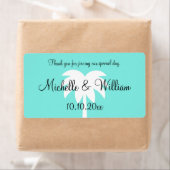 Aangepaste palm boom strand bruiloft water fles la etiket (Insitu)