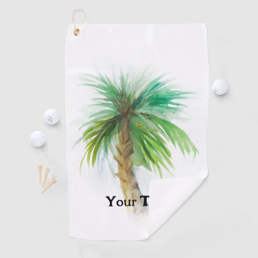 Aangepaste palmboom op maat golfhanddoek (Insitu)