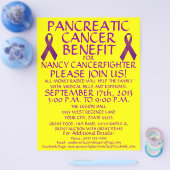 Aangepaste Pancreatic Cancer Benefit Ribbon Flyer (Enkel)