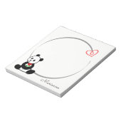 Aangepaste Panda Beer Tiny Heart Note Pad Notitieblok (Gedraaid)