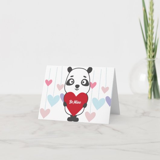 Aangepaste Panda Beer Valentijnsdag Kaart (Voorkant)