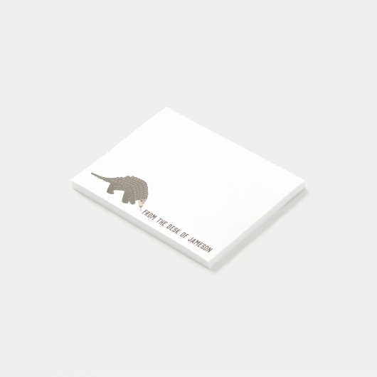 Aangepaste pangolin na IT-notitieboekje Post-it® Notes (Schuin)