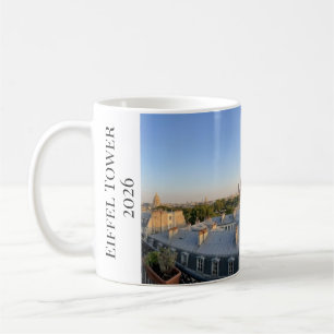 Aangepaste panoramische skyline van Parijs Eiffelt Koffiemok