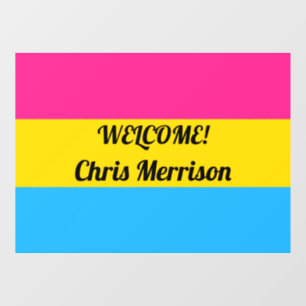 Aangepaste Pansexual Flag Pride Maand Venster Clin Raamsticker