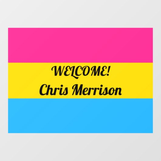 Aangepaste Pansexual Flag Pride Maand Venster Clin Raamsticker (Vel)