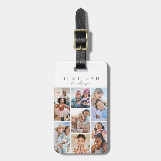 Aangepaste pap foto bagagelabel (Voorkant verticaal)