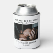 Aangepaste papa foto eerste Vaderdag Blikjeskoeler (Blikje Voorkant)