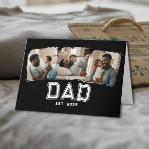 Aangepaste papa ingesteld 1e Vaderdag 3 foto Kaart