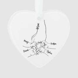 Aangepaste papa of mama met Kind namen gepersonali Ornament