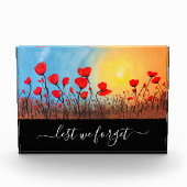 Aangepaste papaver schilderen, laat ons vergeten fotoblokken (Voorkant)