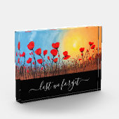 Aangepaste papaver schilderen, laat ons vergeten fotoblokken (Links)