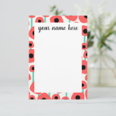 Aangepaste papegaaibloemen notiecards bedankkaart (Staand voorkant)