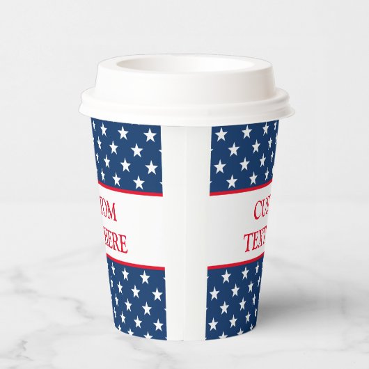 Aangepaste papierbekertjes met Amerikaanse stervla Papieren Bekers (Rechts)