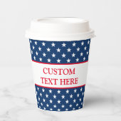 Aangepaste papierbekertjes met Amerikaanse stervla Papieren Bekers (Voorkant)
