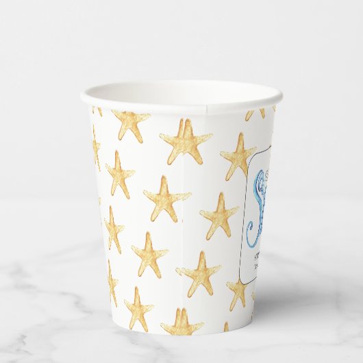 Aangepaste Papieren Cups Beach Baby shower Papieren Bekers (Rechts)