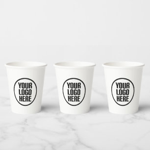 Aangepaste papieren koffiebekers uw logo partij le bekers