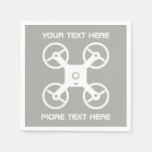 Aangepaste papieren servetten met drone logo (Voorkant)