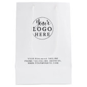 Aangepaste papiertas met Logo geen minimum Medium Cadeauzakje (Achterkant)
