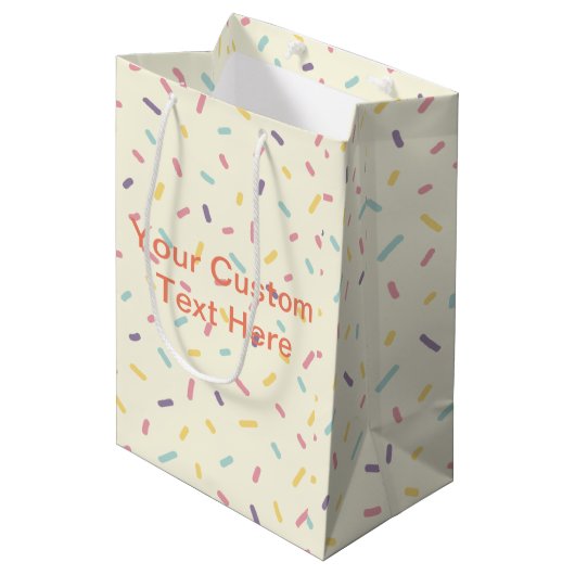 Aangepaste papiertas, papieren tas  medium cadeauzakje (Voorkant Gekanteld)