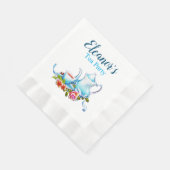 Aangepaste papiertheepartjes met bloemen servet (Hoek)