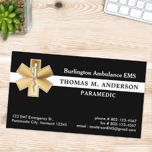 Aangepaste paramedische EMS EMT Ambulance Emergenc Visitekaartje