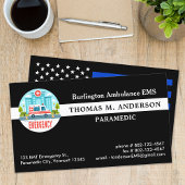Aangepaste paramedische EMT Ambulance Service Embl Visitekaartje