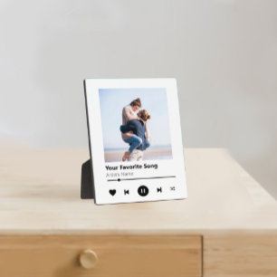 Aangepaste paren foto   Jubileum muziekcadeaus Fotoplaat