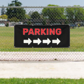 Aangepaste parkeerbanner spandoek (Insitu)