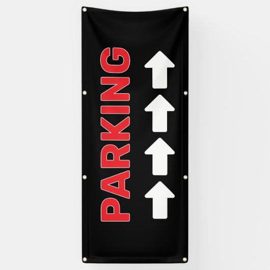 Aangepaste parkeerbanner spandoek (Verticaal)