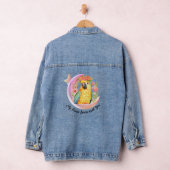 Aangepaste Parrot Moon & Floral Denim Jacket (Hangar)