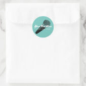 Aangepaste partij gunst stickers met microfoon afb (Tas)