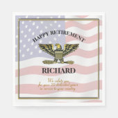 Aangepaste partij voor militair pensioen servetten (Voorkant)