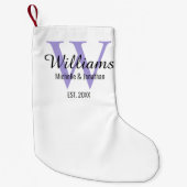 Aangepaste Pas getrouwd monogram Kleine Kerstsok (Voorkant)