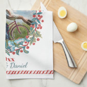 Aangepaste Pas getrouwd voor kerstmis met wiet-paa Theedoek (Quarter Fold)