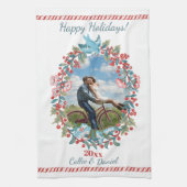 Aangepaste Pas getrouwd voor kerstmis met wiet-paa Theedoek (Verticaal)