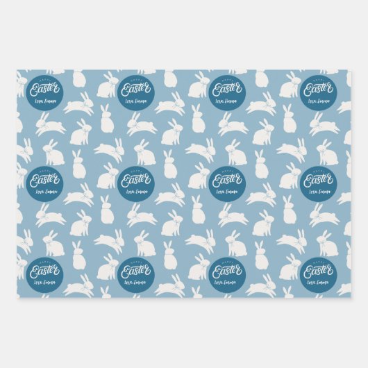 Aangepaste Pasen Konijn Verpakking Papier Blad Set Inpakpapier Vel (Voorkant 3)
