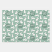 Aangepaste Pasen Konijn Verpakking Papier Blad Set Inpakpapier Vel (Voorkant 2)