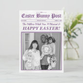 Aangepaste Pasen Wenskaart, Pasen krant Kaart (Staand voorkant)