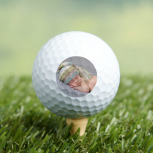 Aangepaste pasgeboren foto golfballen