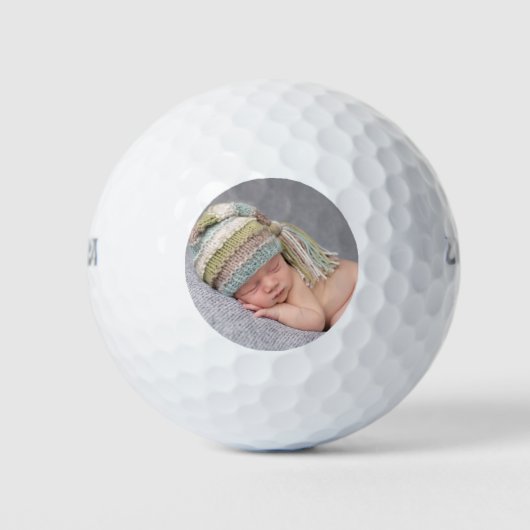 Aangepaste pasgeboren foto golfballen (Voorkant)
