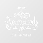 Aangepaste Passen getrouwd voor altijd & altijd ve Raamsticker (Vel)