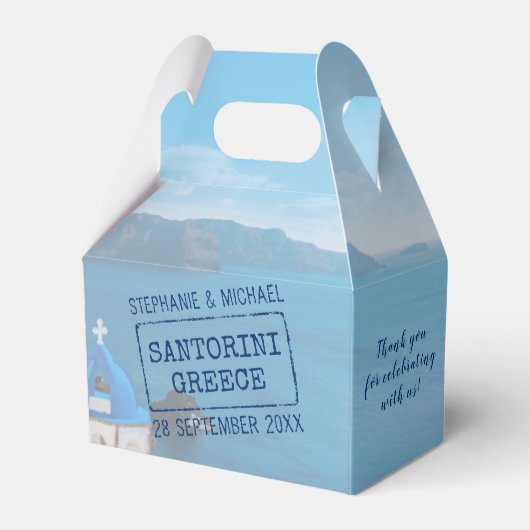 Aangepaste passtempel voor bestemmingen Griekenlan Bedankdoosjes (Voorkant Zijde)