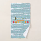 Aangepaste pasta Blue Pattern Pickle Ball Handdoek (Handdoek)