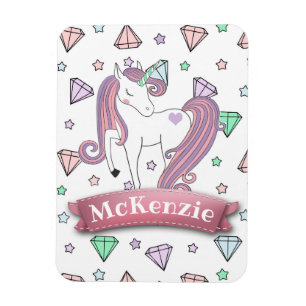 Aangepaste pasta Unicorn Pareltjes met diamant Magneet