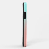 Aangepaste pasteitekoraal en turquoise Stripes Case-Mate iPhone Case (Achterkant/rechts)
