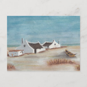 Aangepaste Pastel Cape Cottage Tekening Briefkaart