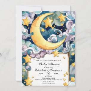 Aangepaste pastel Celestial Baby shower Kaart