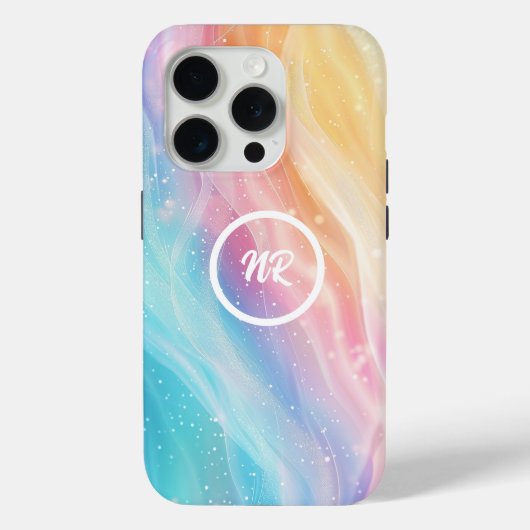 aangepaste pastel gekleurde iPhone case (Achterkant)