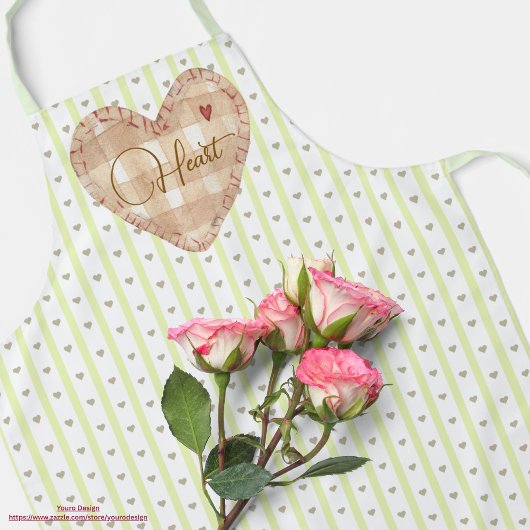 Aangepaste  pastel hartpatroon Valentijn Schort