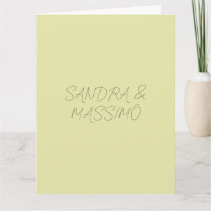 Aangepaste pastel kleur gepersonaliseerde minimali kaart